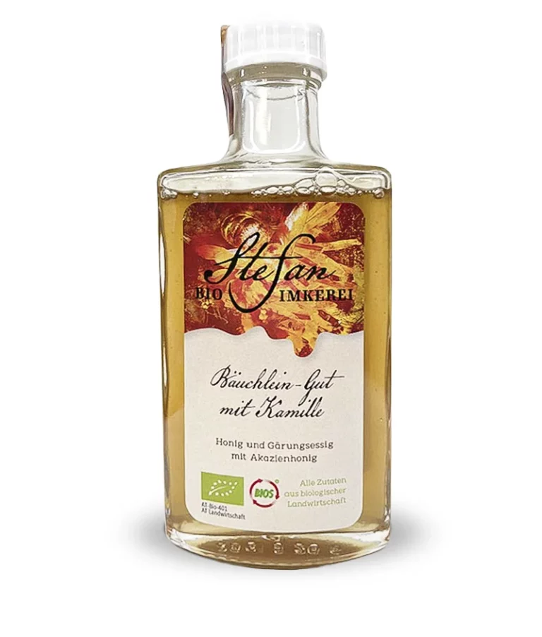 Bio Imkerei Stefan - Oxymel Bäuchlein-gut mit Kamille - 250g