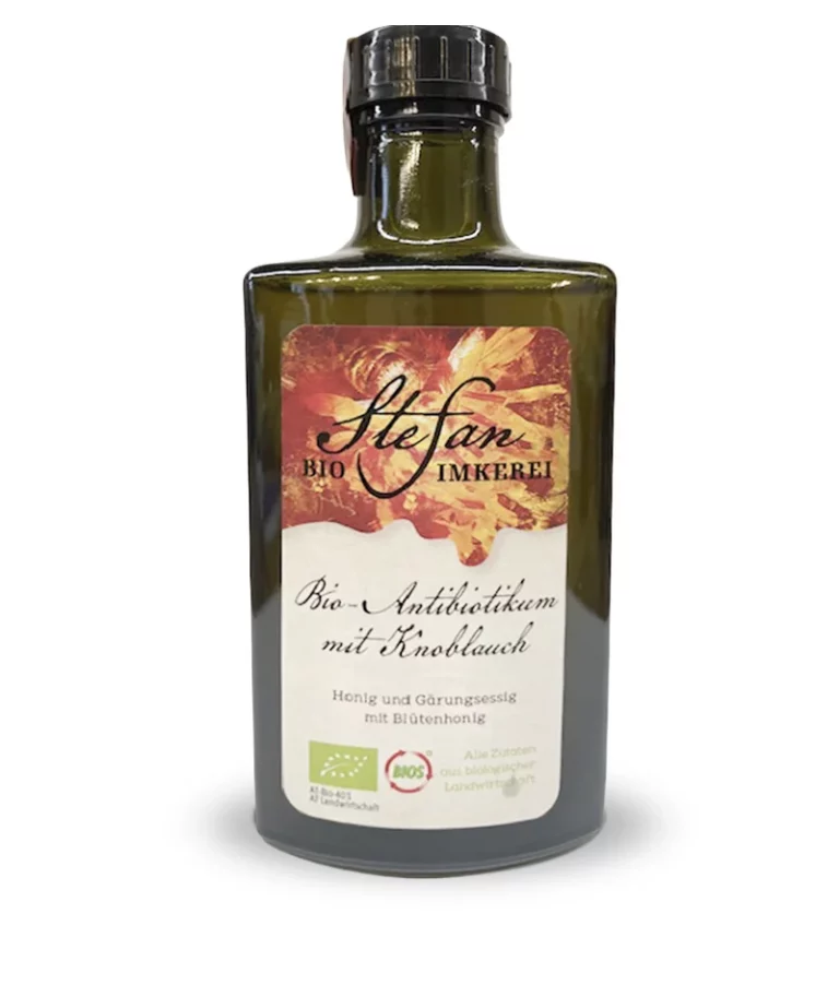 Bio Imkerei Stefan - Oxymel Bio-Antibiotikum mit Knoblauch - 250g